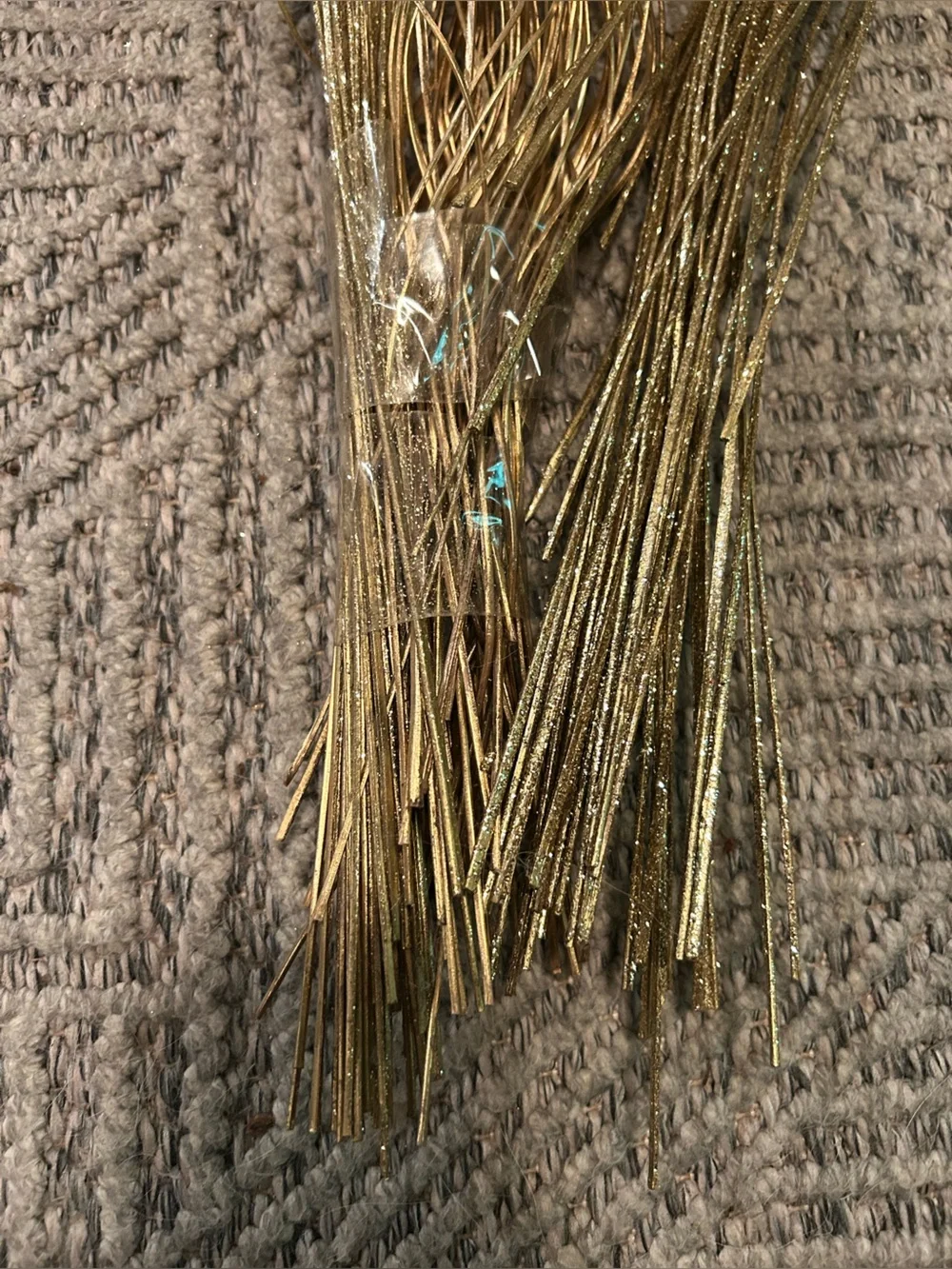 Gold Sparkly Spiraled Cottagecore Fairycore Boho Bohemian Hippie Faux Plants